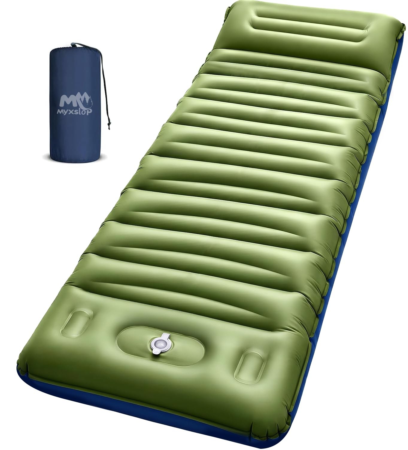 Camping Sleeping Pad, Thick 5 Inch Camping Mat with Pillow Built-in Foot Pump...