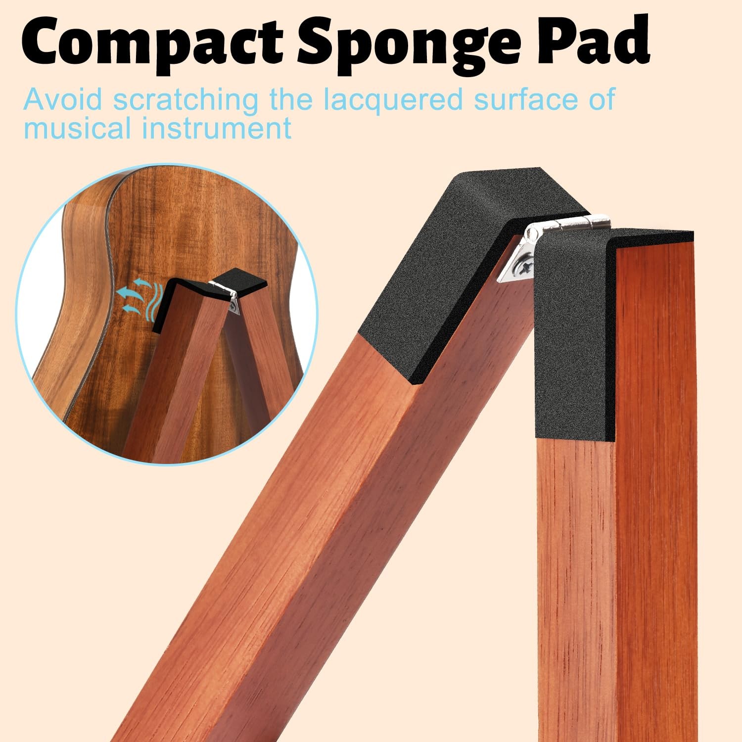 Multiple Guitar Stand - Double A-Frame Floor Stand with Soft Foam Arms, Adjus...