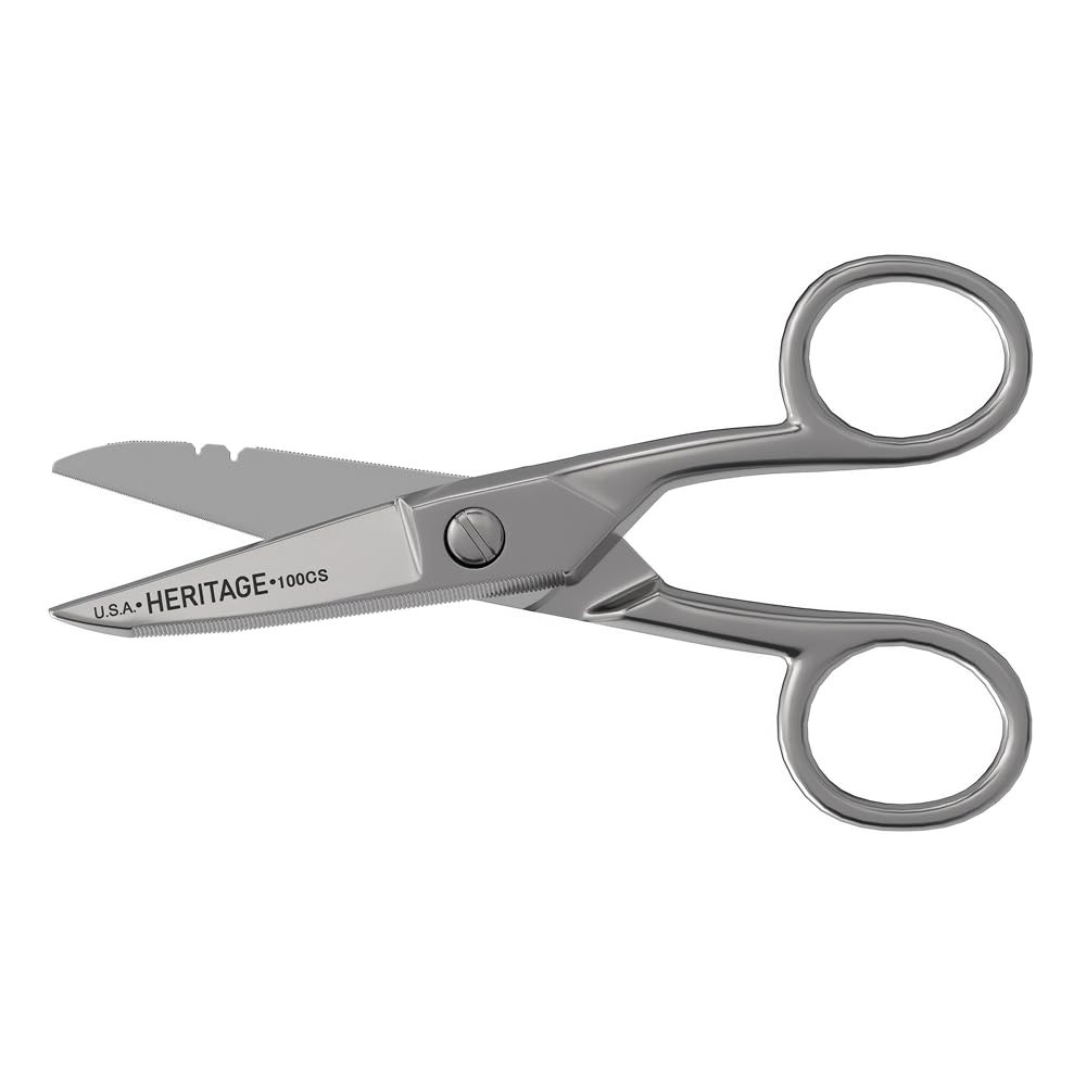 Precision Scissors 5.25 Inch Nickel Blunt Tip Wire Stripping Klein Tools 100CS