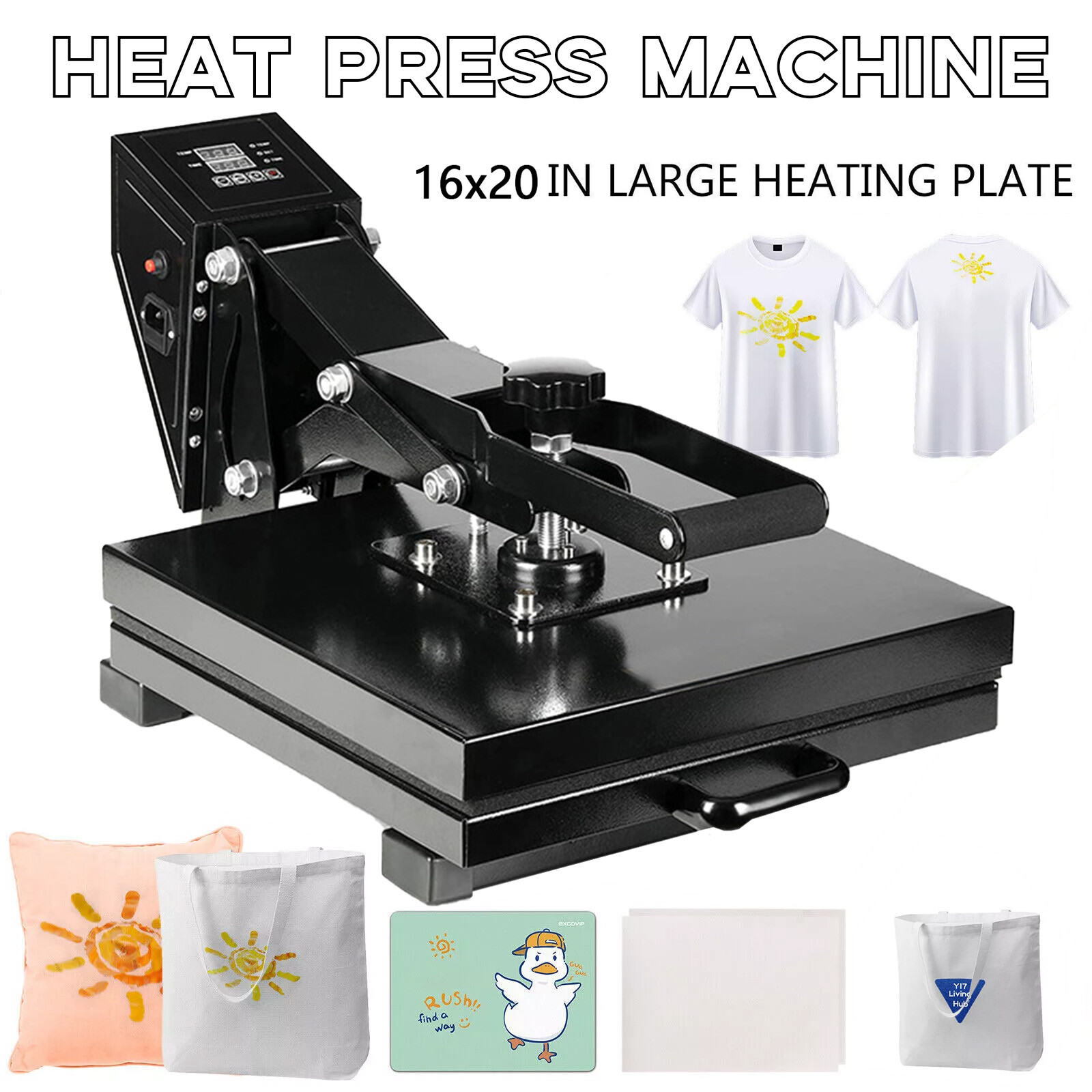 16"X20" Heat Press Machine Sublimation Transfer Printing for T-Shirts Pillow US