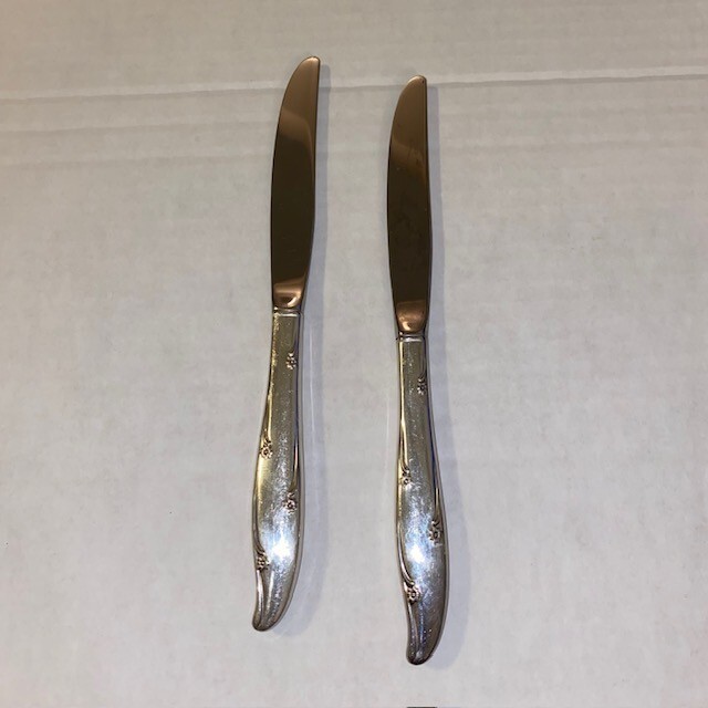 Vintage Lot of 2 Floral Handle Knives