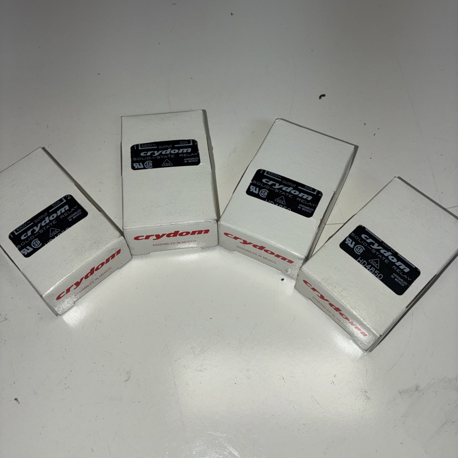 NEW Crydom HD4850 Solid State Relay 50A 480VAC 4-32VDC Open Box Lot of 4