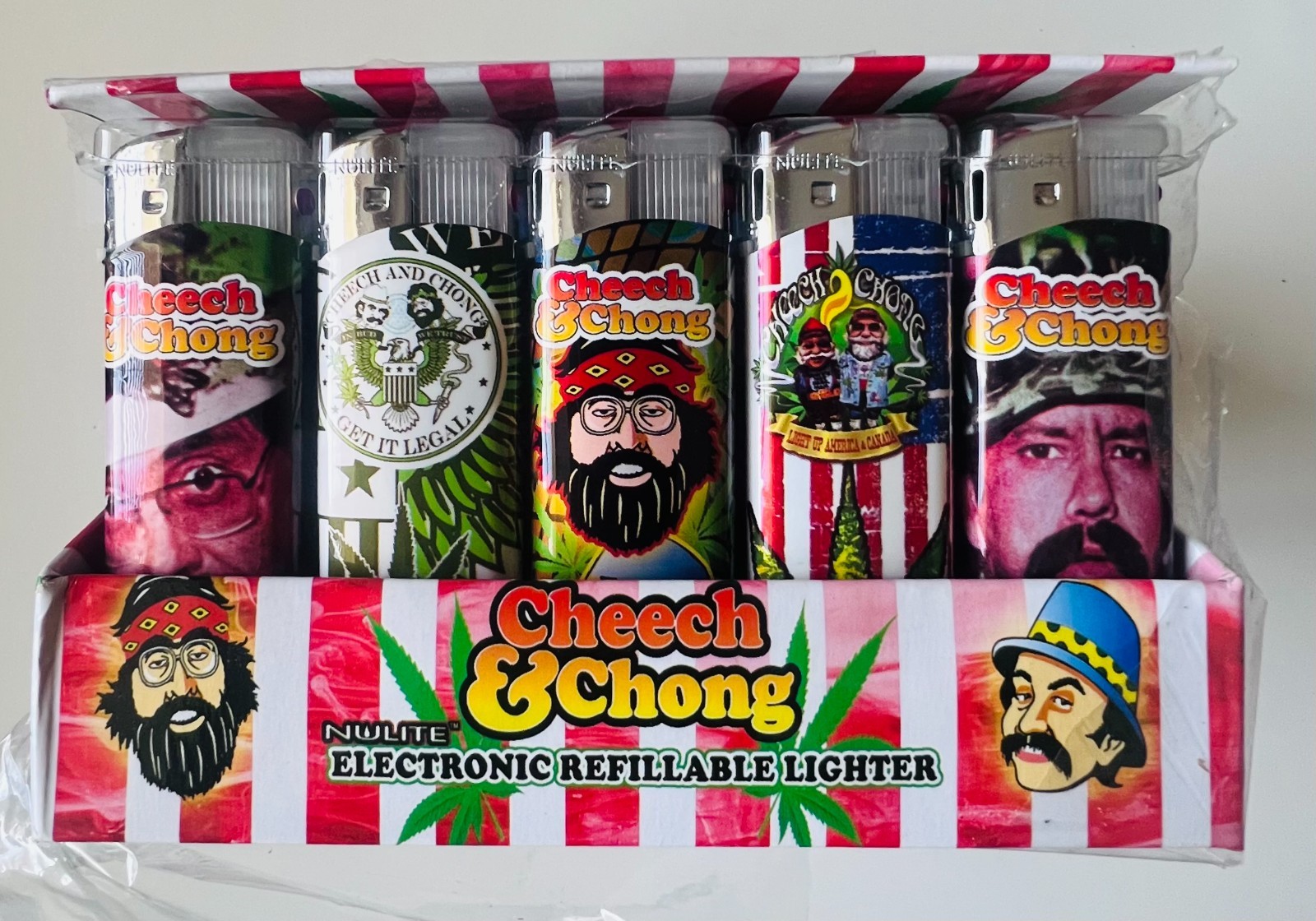 25 CHEECH & CHONG Electronic Refillable Lighters without Gas