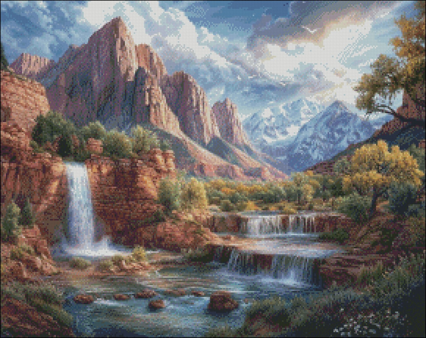 Utah Outdoor Paradise - Chart Counted Cross Stitch Patterns Needlework DMC Color