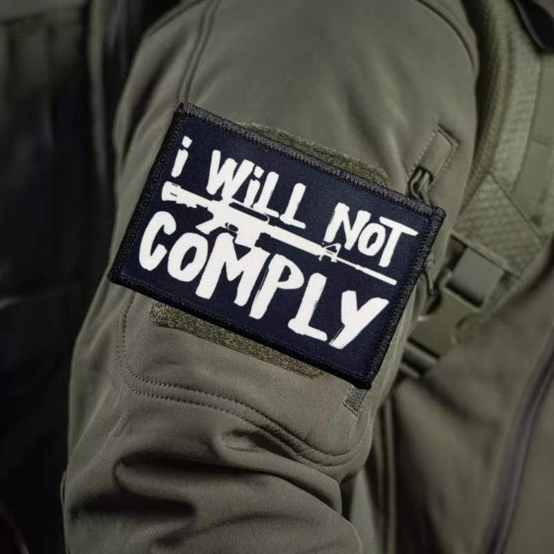 I Will Not Comply 2A M4 Defiant Resistance Hook & Loop Tactical Morale Patch