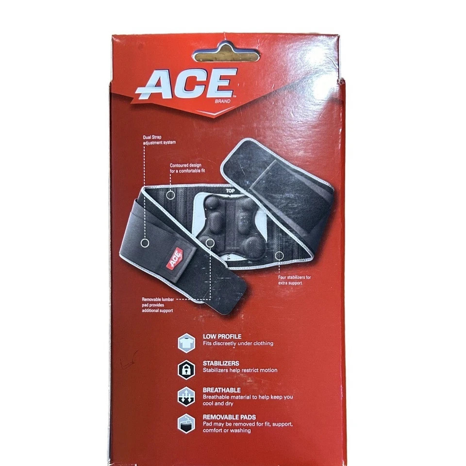 ACE Deluxe Back Stabilizer With Lumbar Support Adjustable Helps with Herniated