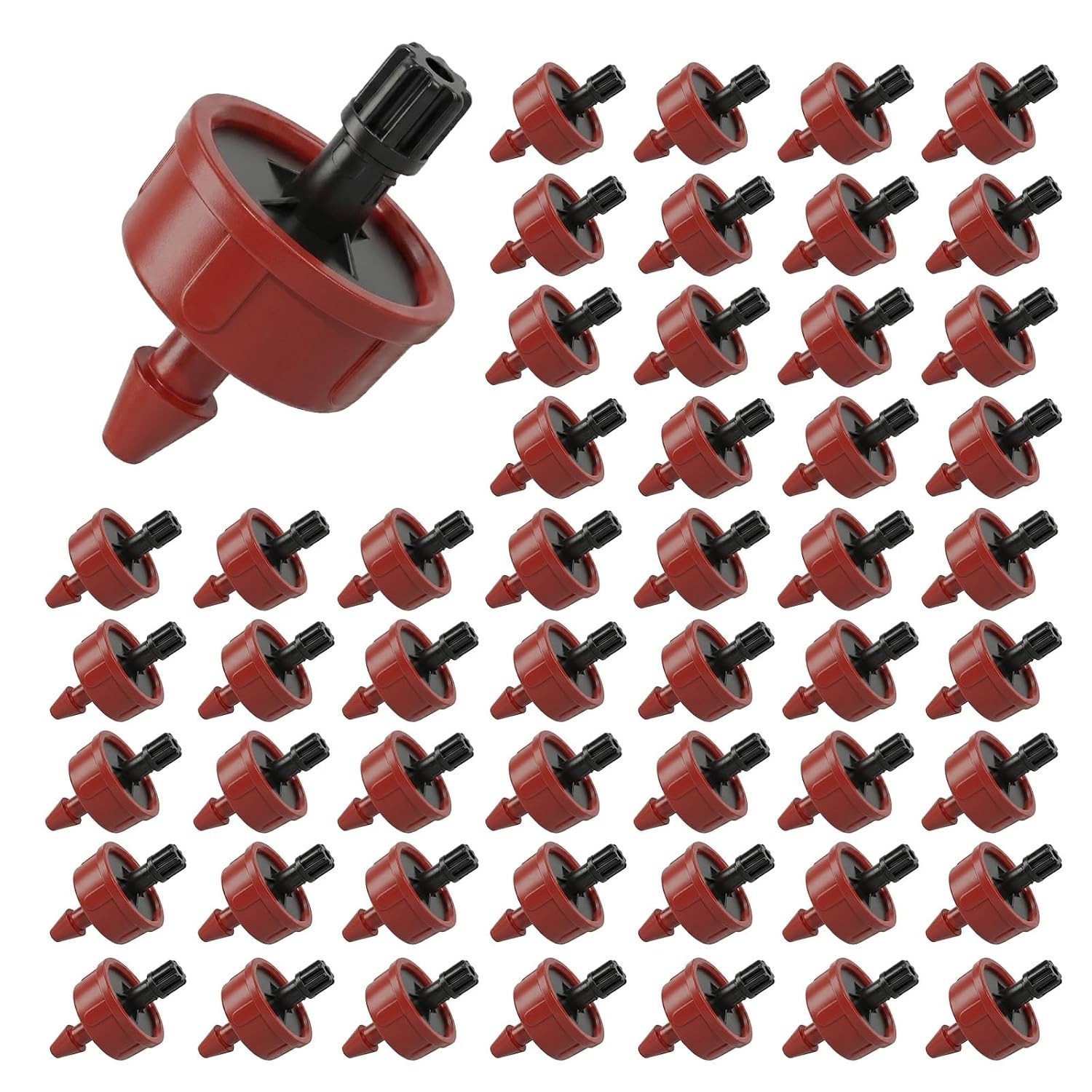 1 GPH Pressure Compensating Drippers: 50 Pack Drip Irrigation Spot Drippers Cons