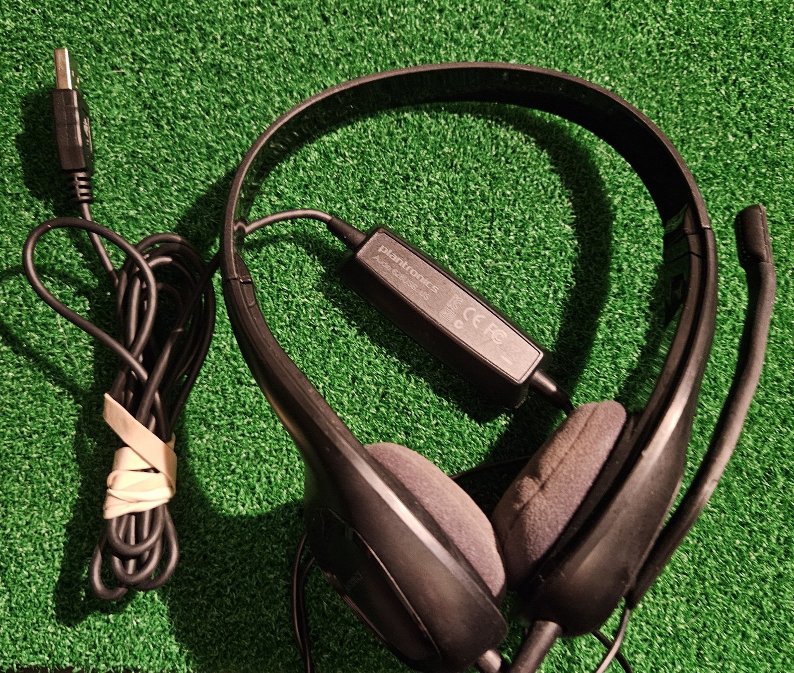 Plantronics Audio 628USB Black Headband Headsets Mic Volume Control 628 USB