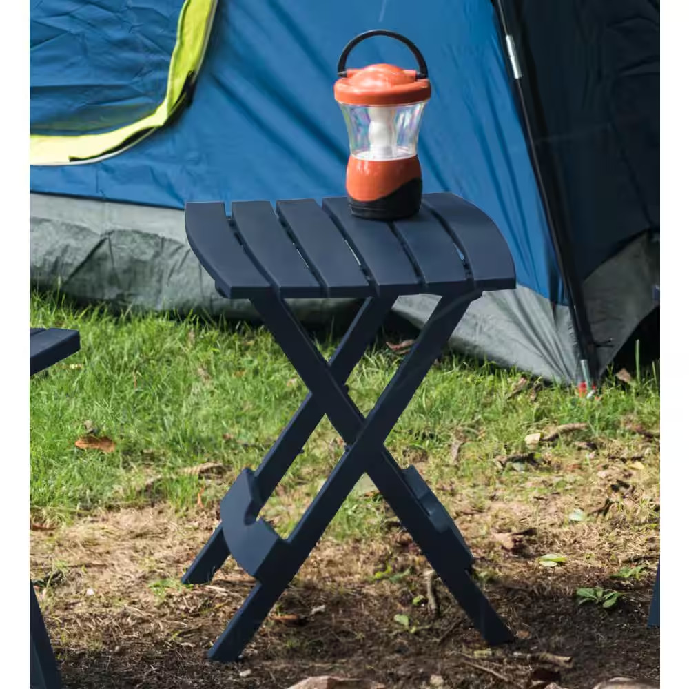 Quik-Fold 20 In. Resin Midnight Square Patio Side Table
