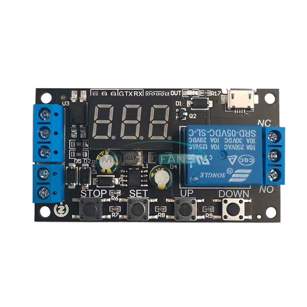 DC5-30V cyclic timing delay relay module dual MOS digital display switch module