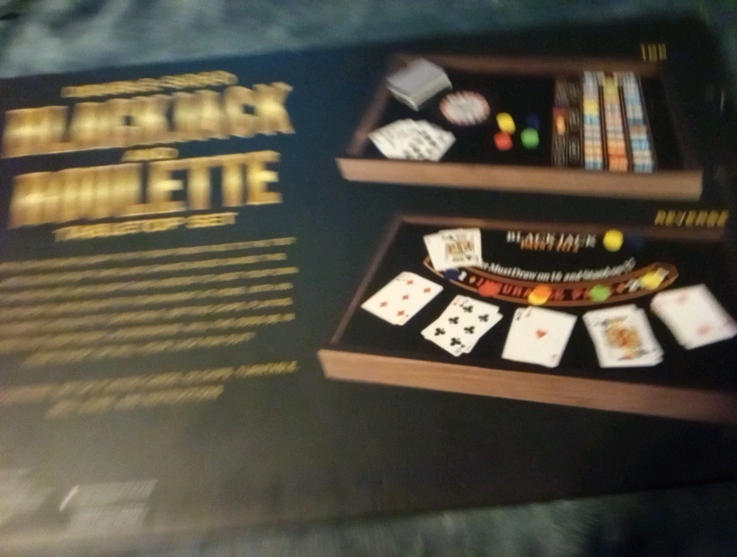 Professor Puzzle Home Casino Set Blackjack & Roulette Double Sided Tabletop Game