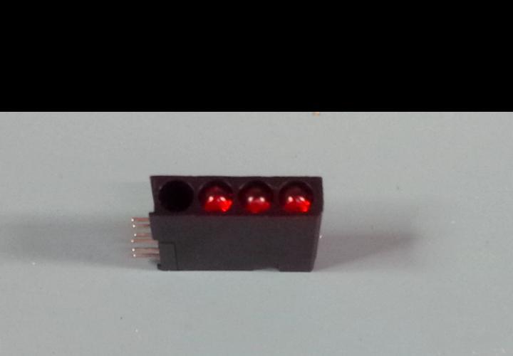 LOT OF (50) NEW DIALIGHT 568-2231-110 LED CBI 3MM 4X1 RED,RED,RED,X