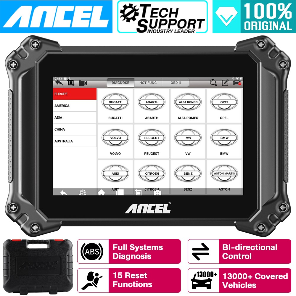 ANCEL V6 All System Bidirectional OBD2 Scanner Diagnostic Tool ECU Coding Reset