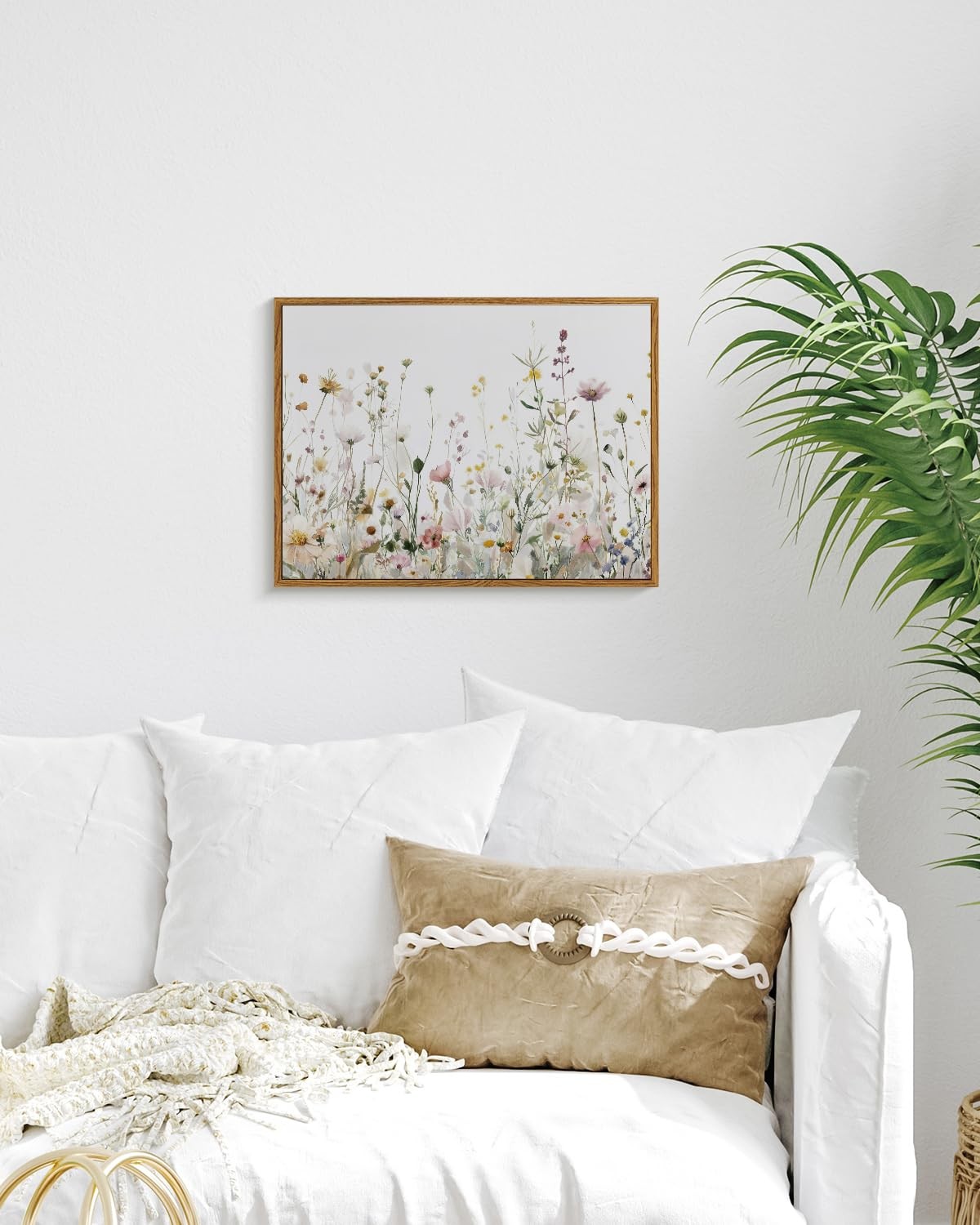 InSimSea Framed Wall Art for Living Room 16"L x 12"W, Meadow's Whisper