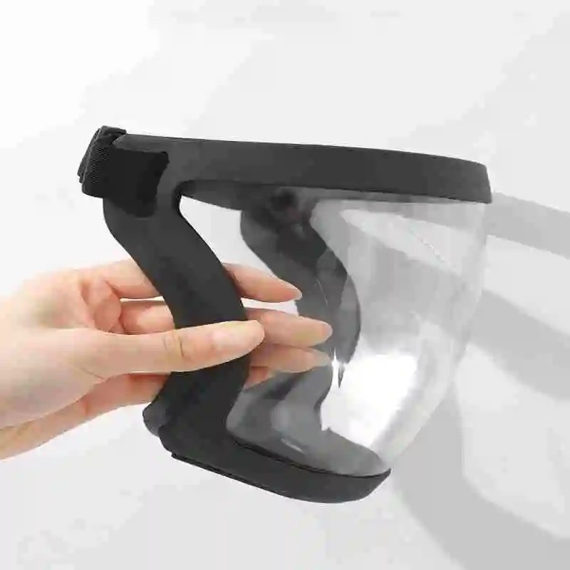 High-Transparency Black Protective Face Shield Dust & Splash Proof Visor Cover