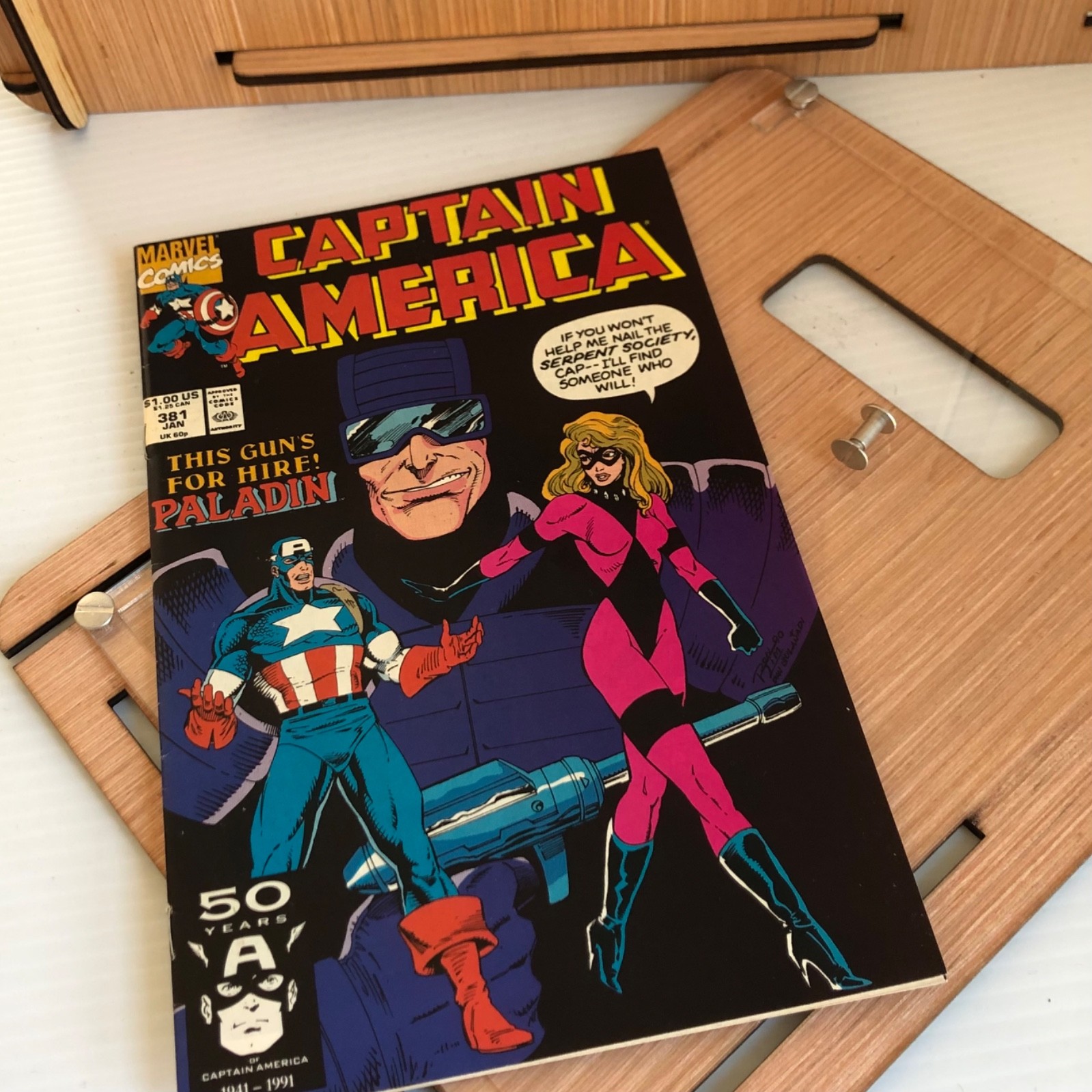 Eco-Friendly Comic Storage/Display Short Box Plus Vintage Captain America Comic