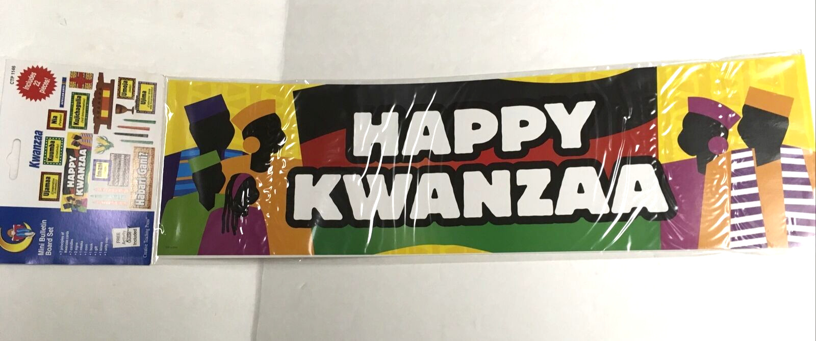 Happy KWANZAA  Mini Bulletin Board Set 21" includes 22 Pieces NIP