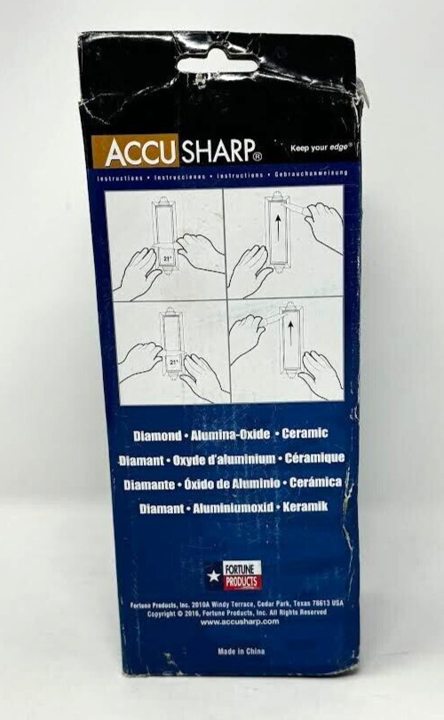 * SMITH'S * ' 6" DIAMOND TRI-STONE SHARPENER ' EASY TO ROATATE