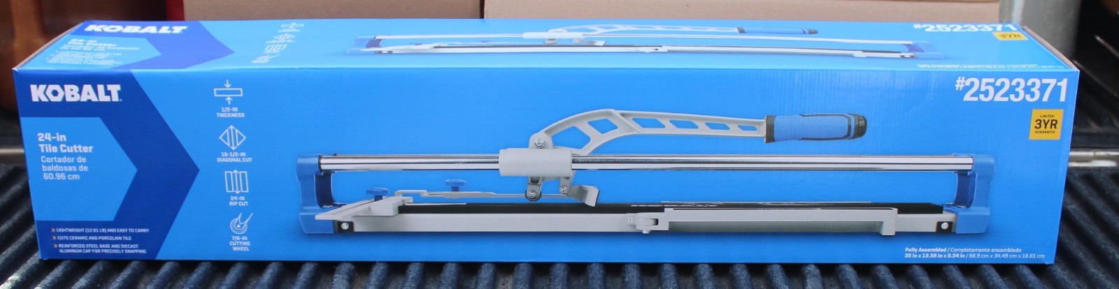 Kobalt 24-in Ceramic Tile Tile Cutter Kit, 2523371 BRAND NEW