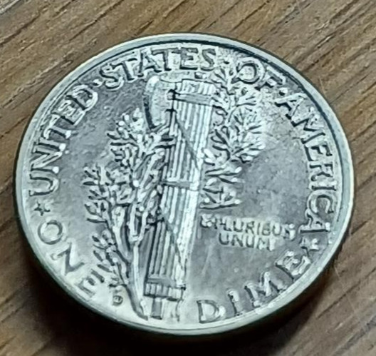 1943 10C FB Mercury Dime