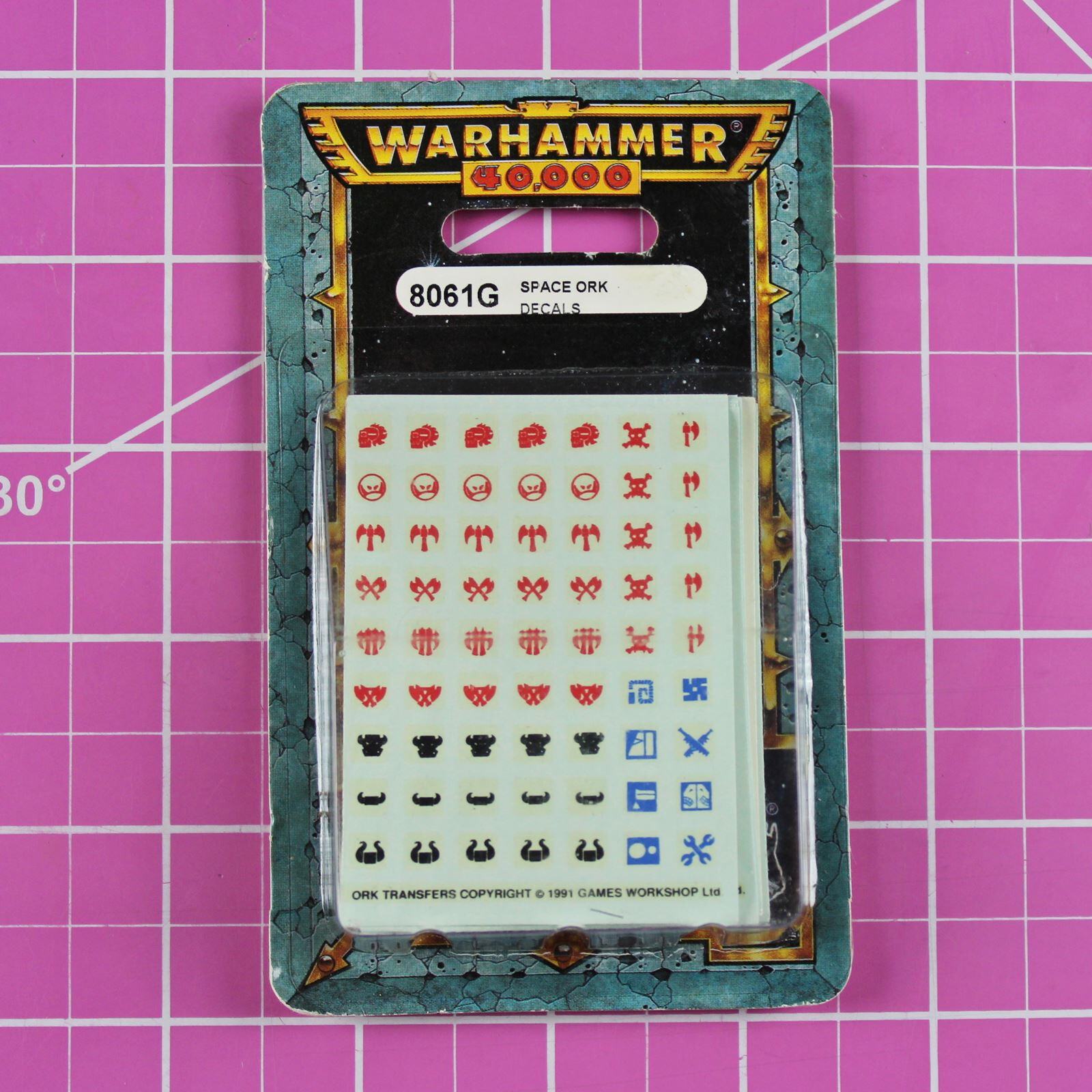 Warhammer 40K Space Ork Decals NIB - Games Workshop Citadel Waterslide Transfers