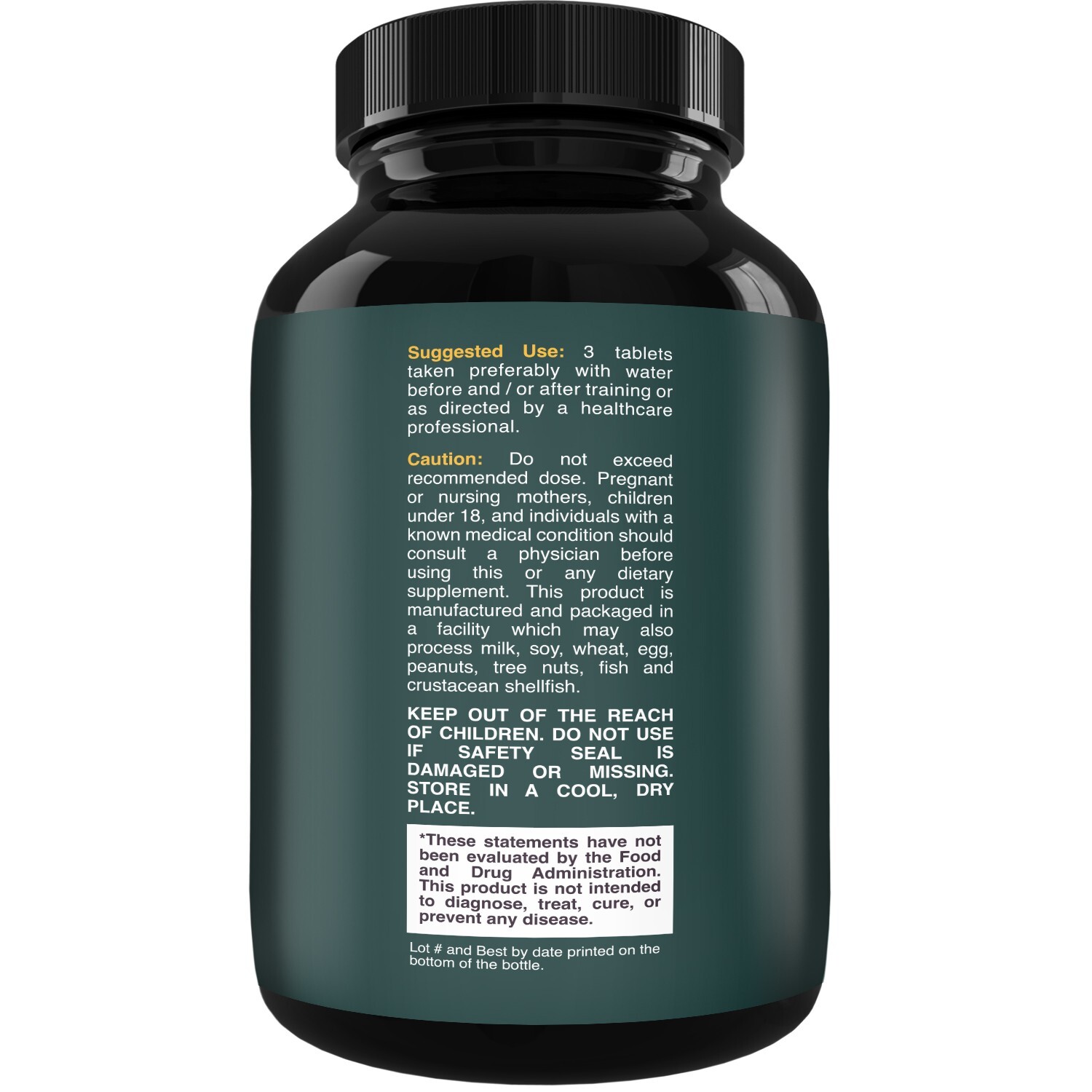 Branch Chain Amino Acids Supplement - Vegan BCAA Capsules Post Workout Muscle