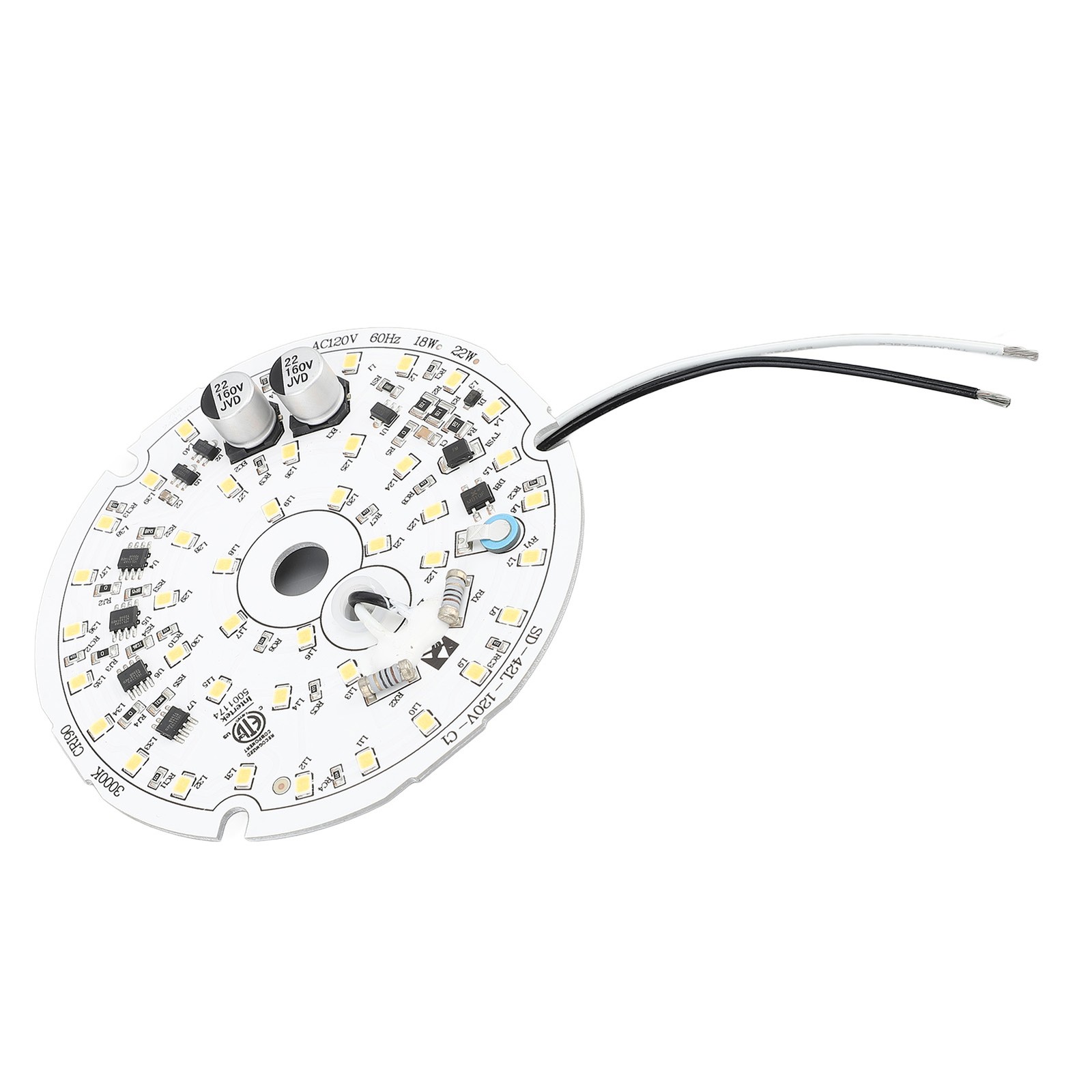 3000K Ceiling Fan Light Replacement Panel 18W Dimmable LED Board Warm Light