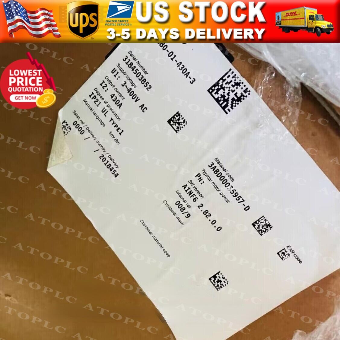 ACS880-01-430A-3 Brand New ABB Inverter ACS880-01-430A-3 New Fast Shipping 1PCS
