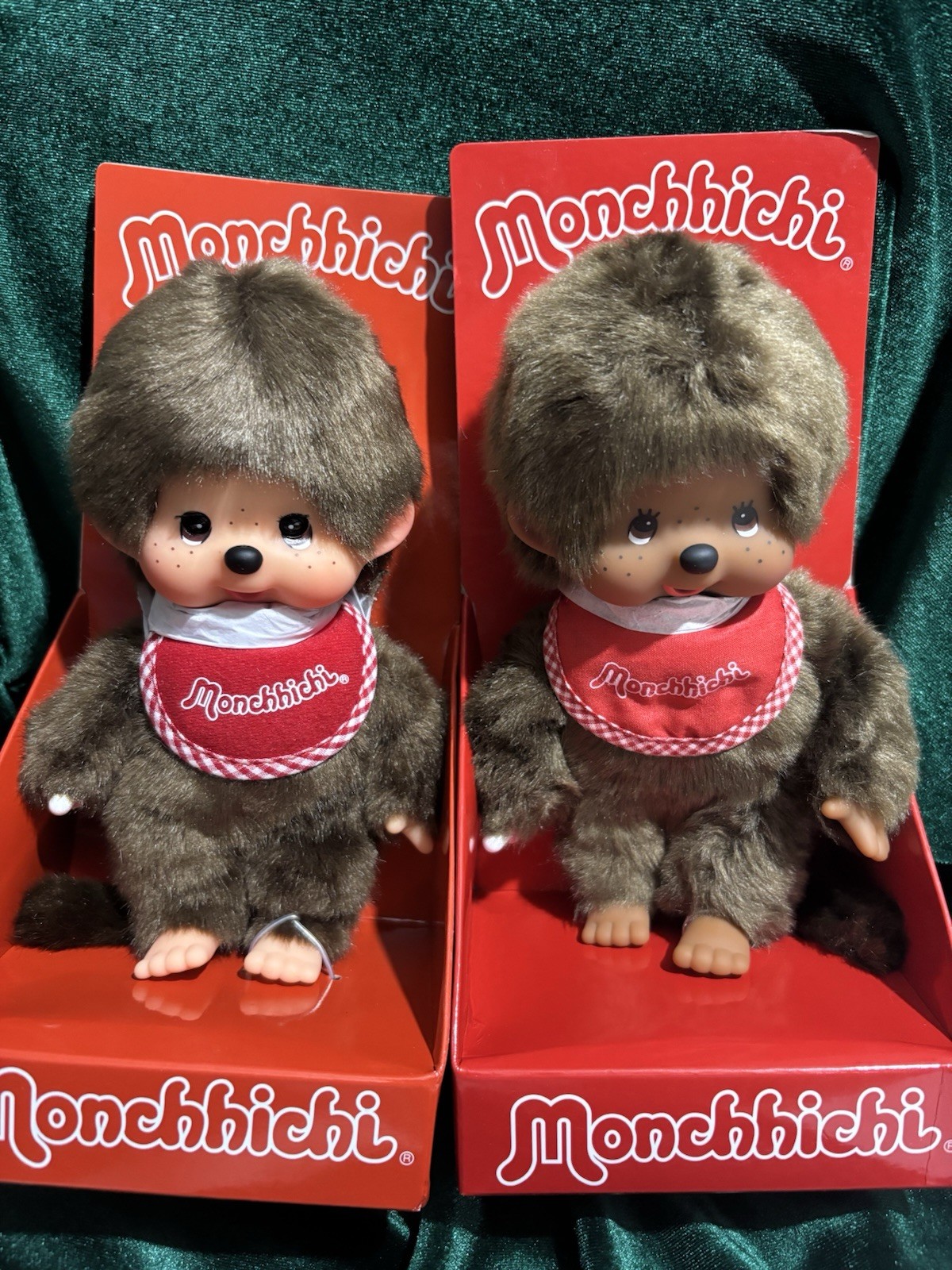 Monchhichi  Moving-Sleepy Eyed Boy 8 Inch Doll & 8 Inch Tan Skin Boy