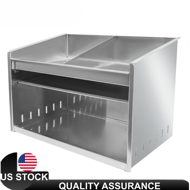 Deluxe Dual Aluminum Helmet Bay Shelf Holder Storage Cabinet Organizer
