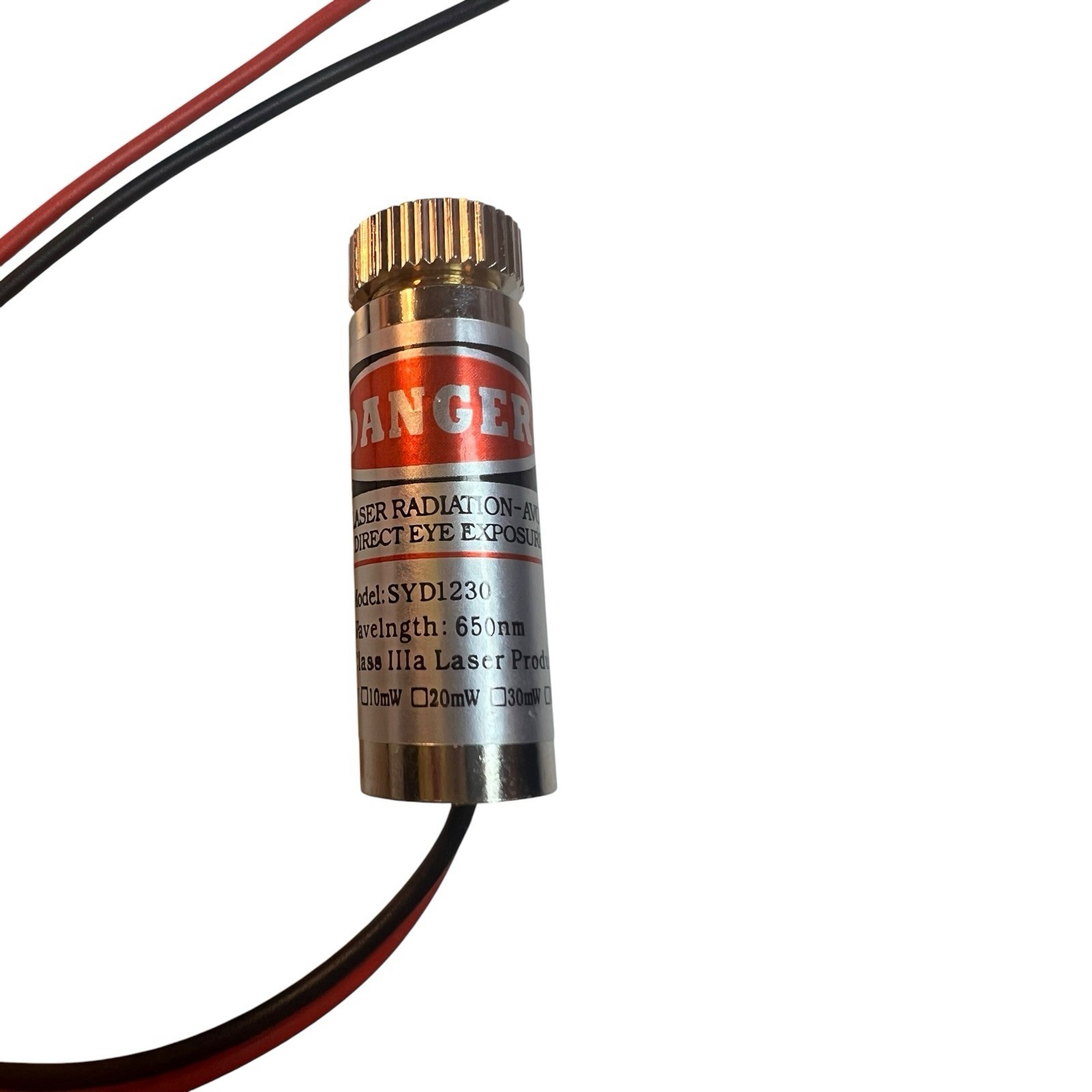 Cross Laser Diode Module | 3V-5V DC 12mm Focusable Class IIIa Laser Head