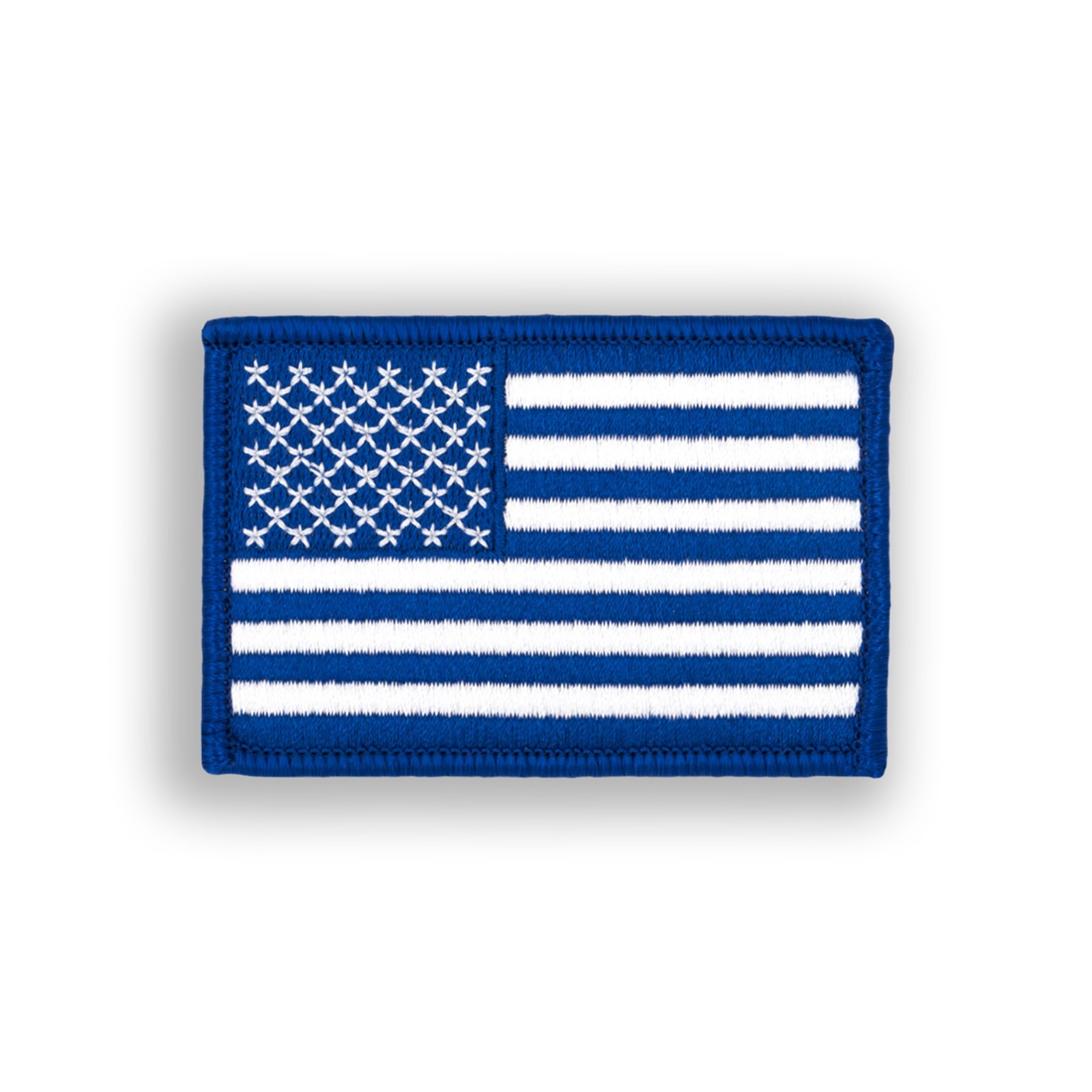 US Flag Blue & White (K19V) (Hook-Fastener) 3.375" x 2" Embroidered Patch 53328