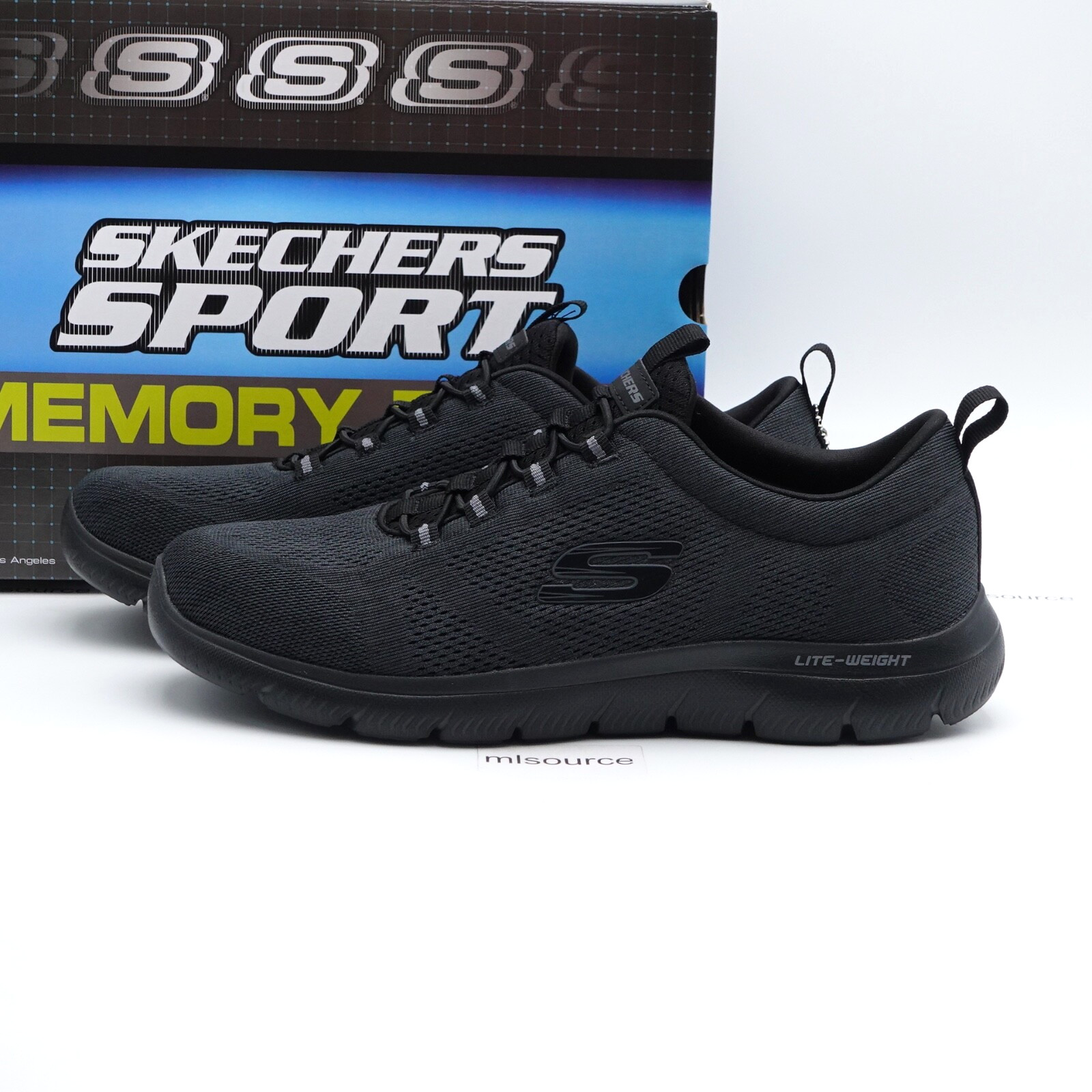 Size 10 Men's Skechers Summits Louvin Sneakers 232186/BBK Black