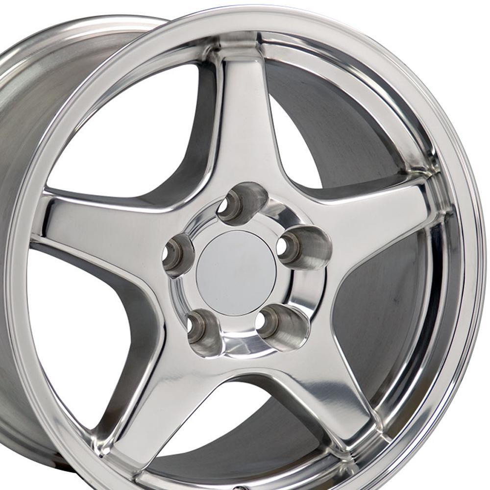 17x9.5 Polished 5035 Wheels Set(4) Fit Camaro C4 Corvette ZR1