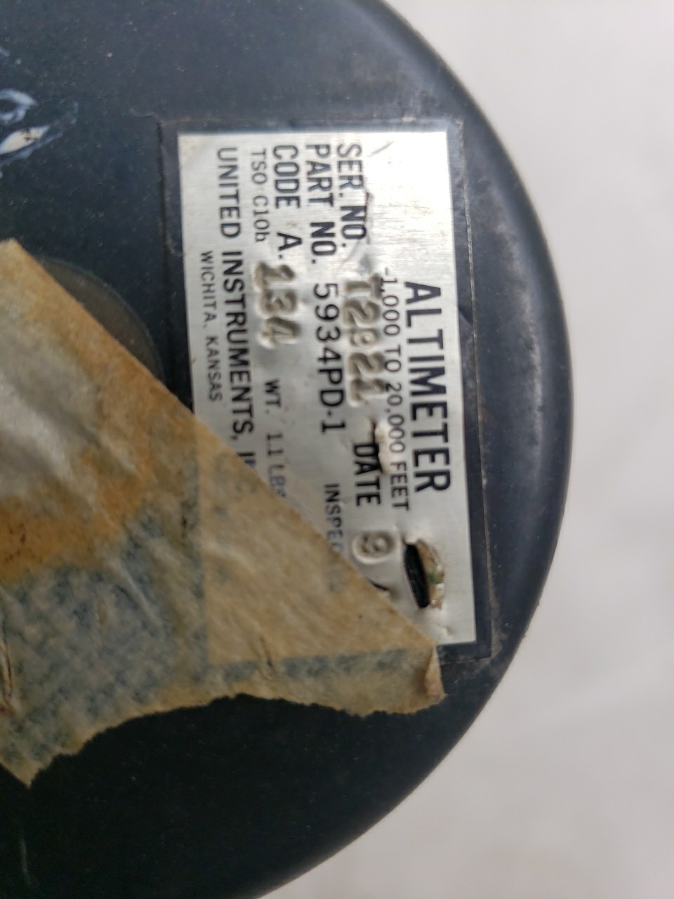 United Instruments Altimeter PN 5934PD-1