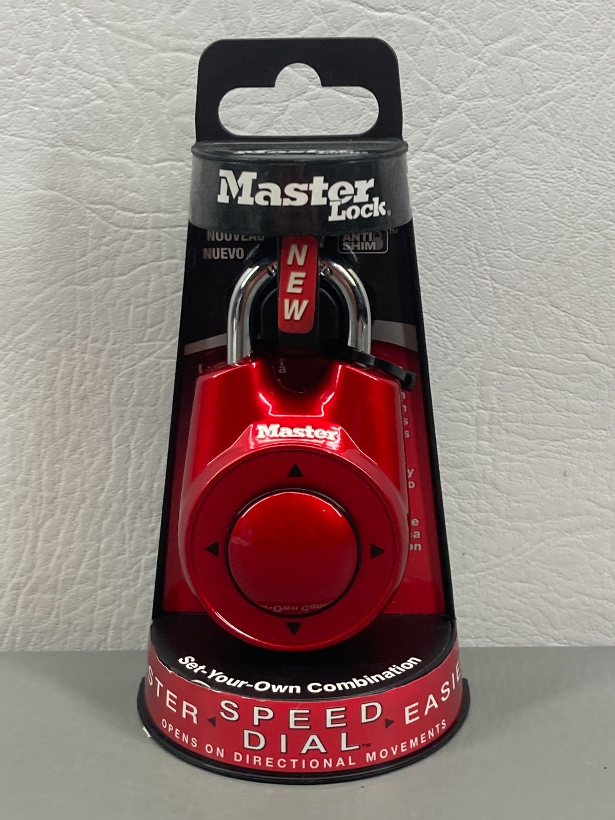 Master Lock Speed Dial Resettable Combination 1500iD Directional Movement Red