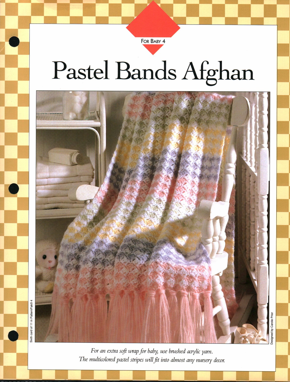 Pastel Bands Afghan - For Baby 4 | Vanna Crochet Faves 85040-F