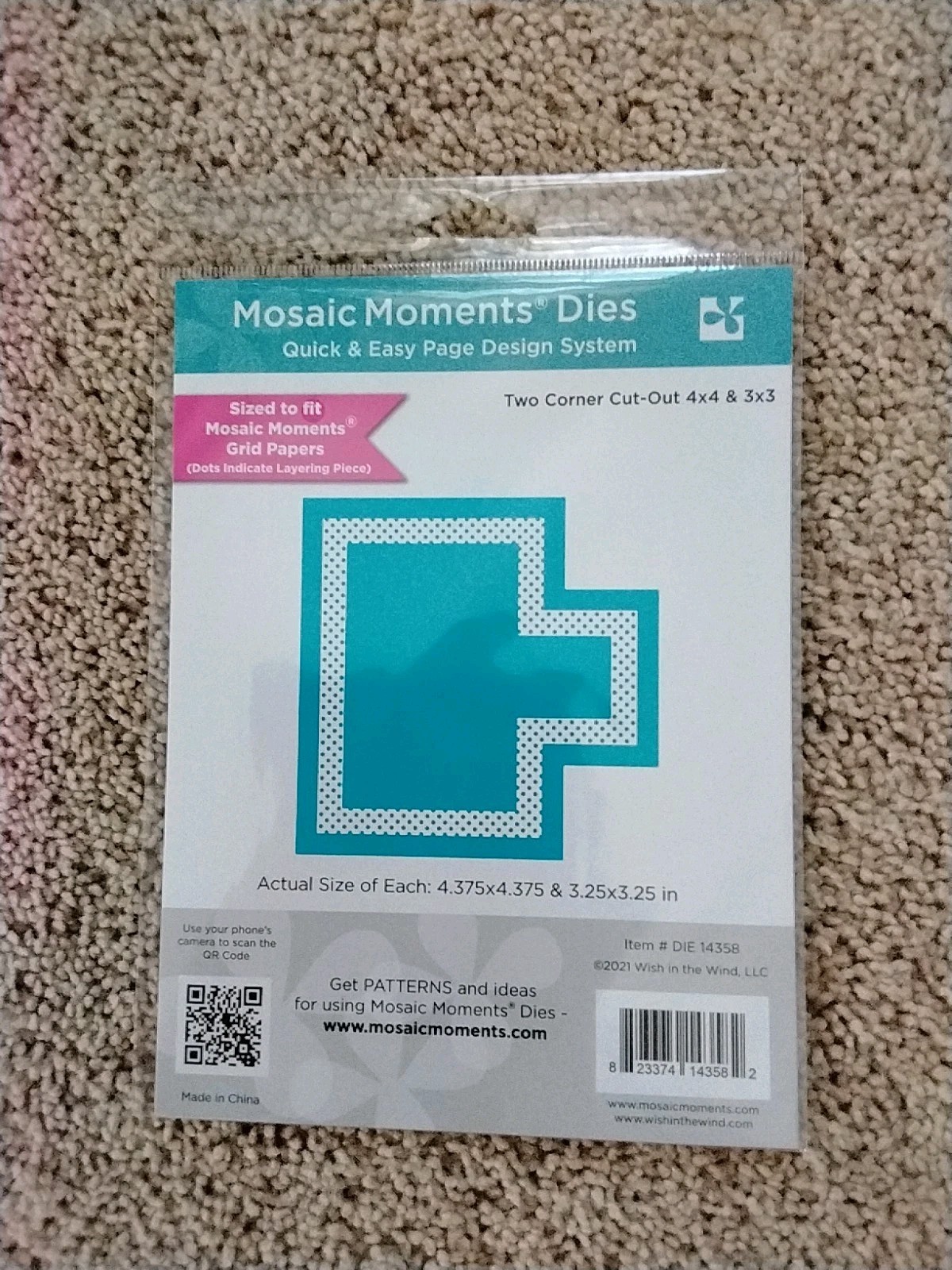 Mosaic Moments Dies:  Two Corner Cut-Out