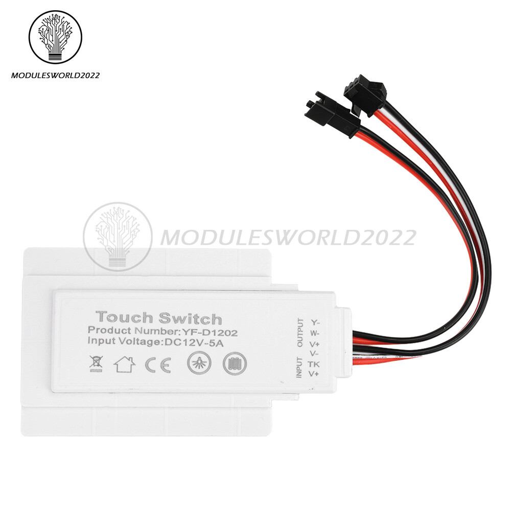 DC12V 5A 60W Dual Key Touch Switch LED Driver Infinitely Dimming Defogging Smart