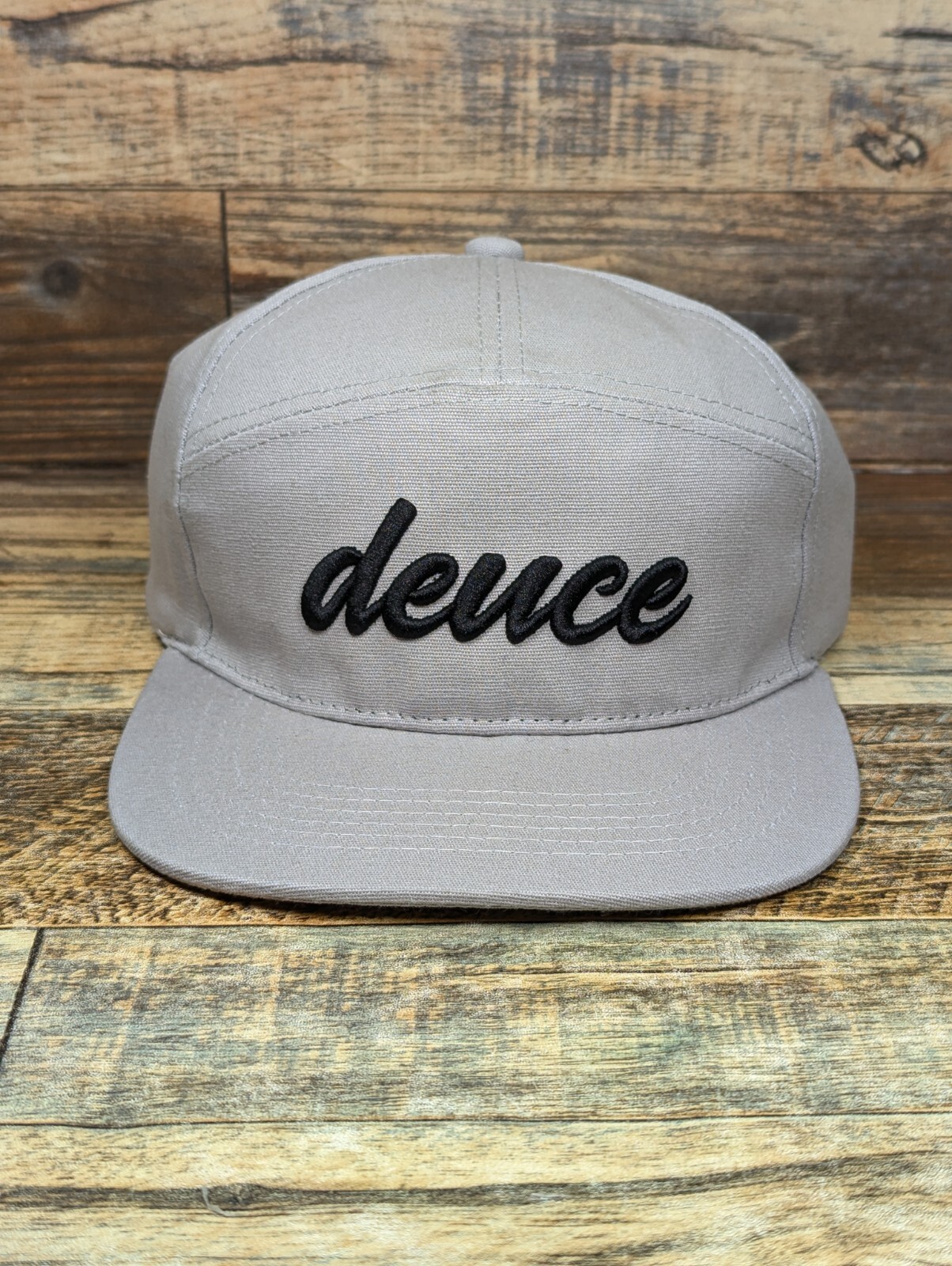 Deuce Golf 7 Panel Strapback Gray Hat Cap