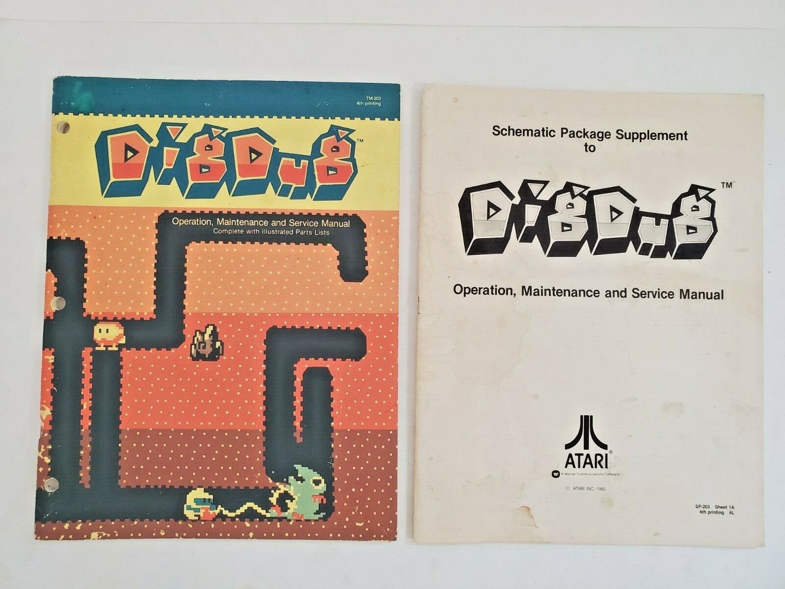 ATARI DIG DUG ARCADE VIDEO GAME OPERATION MAINTENANCE SERVICE MANUAL & SCHEMATIC