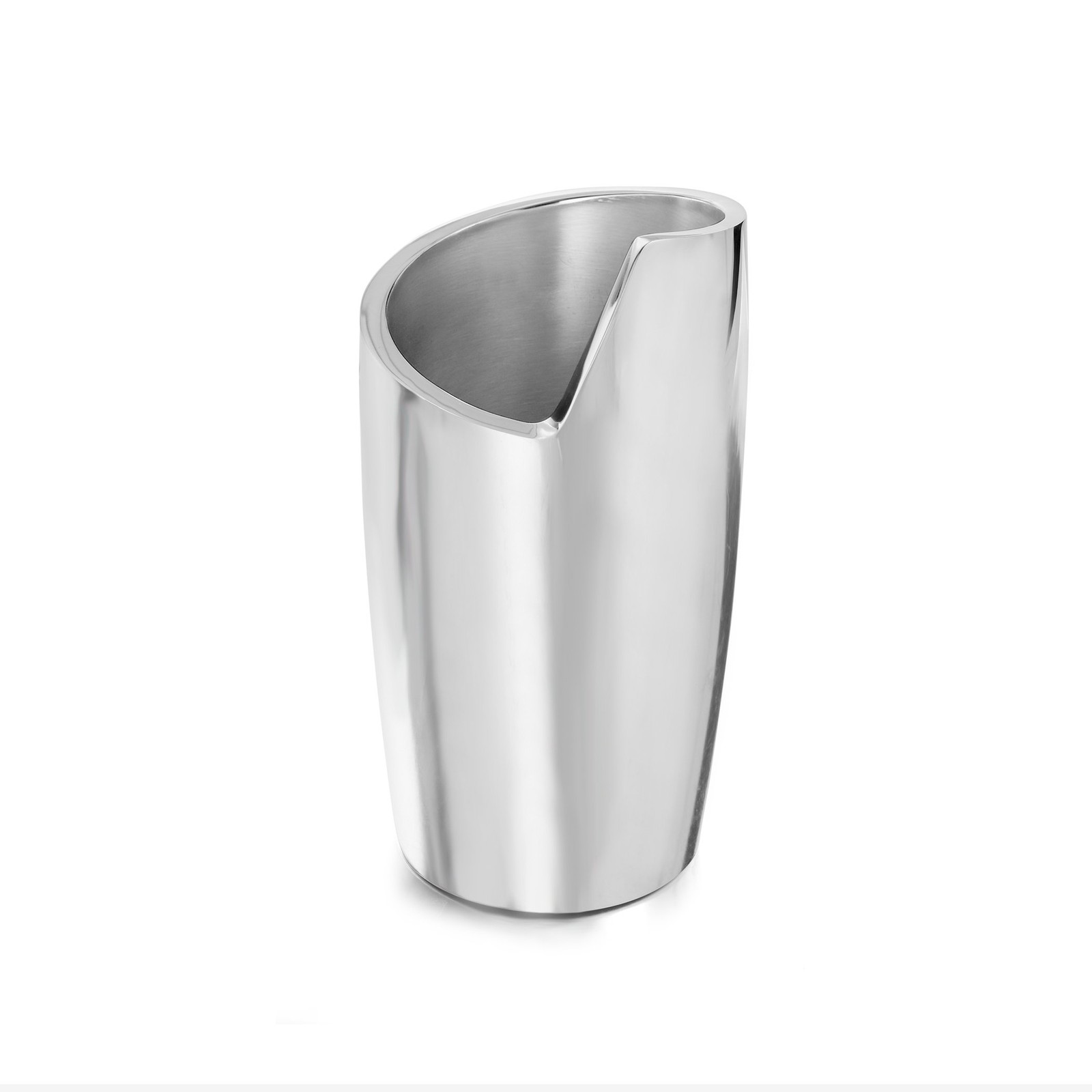 Nambé Spiral Wine Chiller – (4.5" x 8.5") Contemporary Alloy Cooler