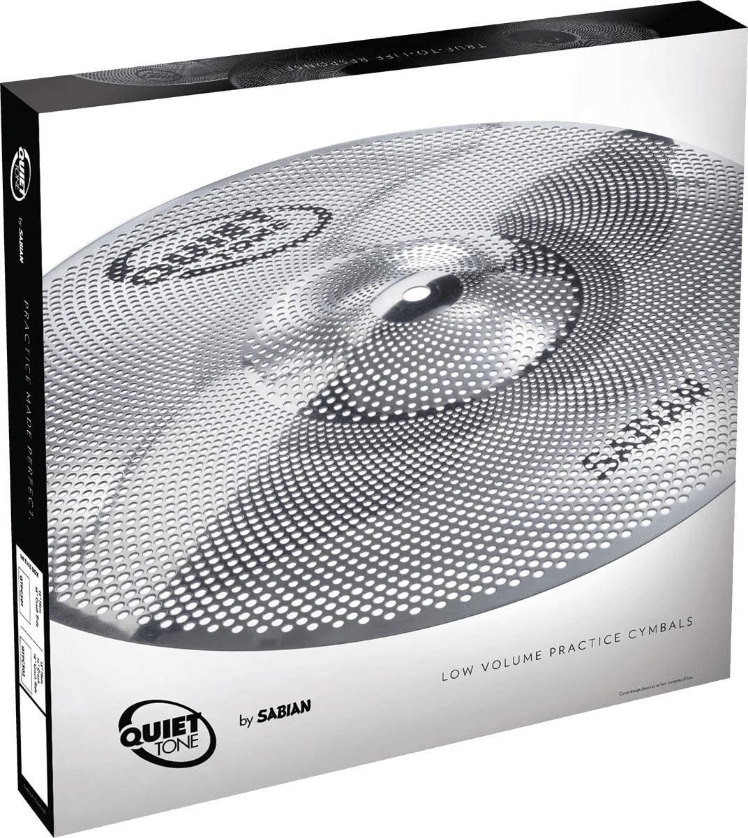 Sabian QTPC501 Quiet Tone Practice Cymbal Set -Silver- 13"/18" (QTPC501)