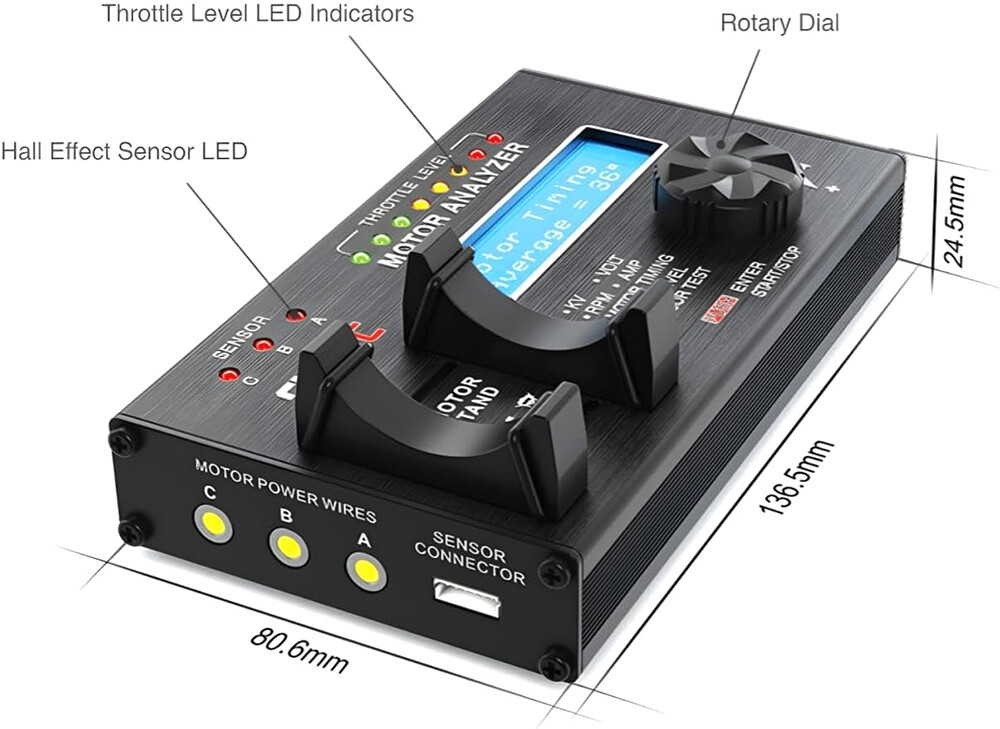 SkyRC Brushless Motor Tester Analyzer Tool (Sensored & Sensorless) SK-500020-01