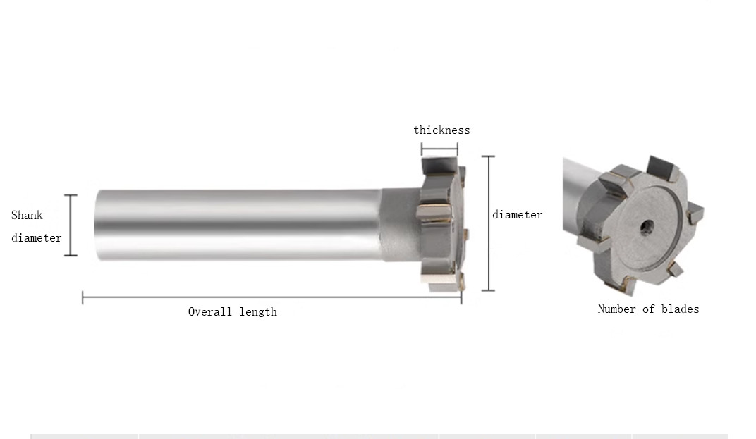 Milling Cutter Lengthened Welding T-cutter Tungsten Steel T-slot Cutter D：16MM