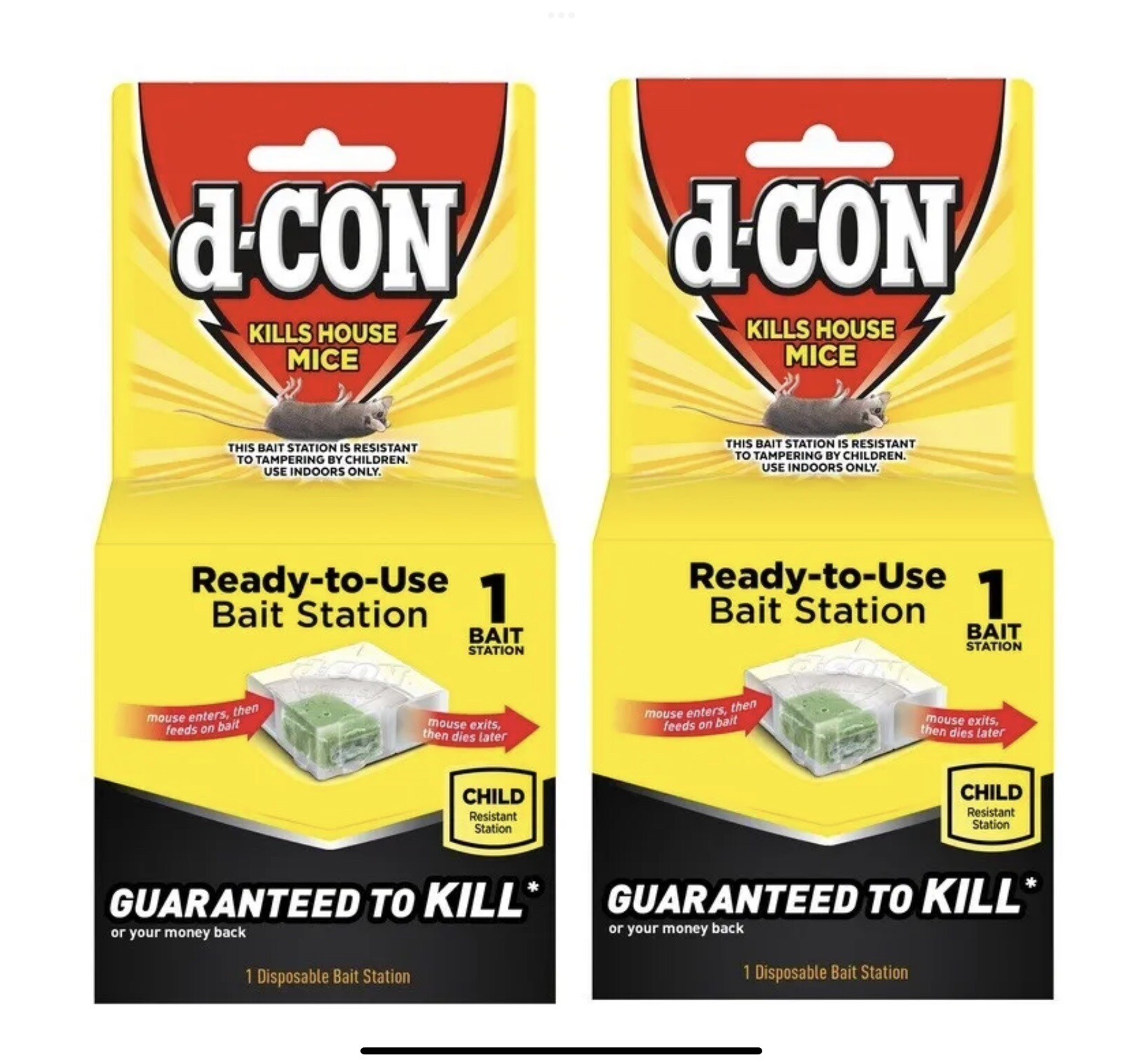 D-Con Ready-To-Use Indoor Child Resistant (2) Bait Stations