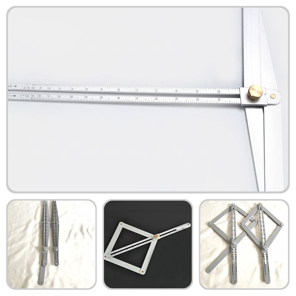 Diagonal Ruler Multifunctional Protractor Measuring Tool for Woodworking