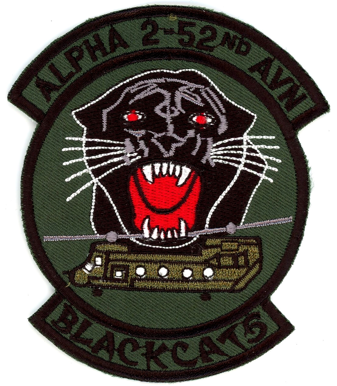 Aviation Patch:  A Company 2nd Battalion 52nd Aviation Blackcats