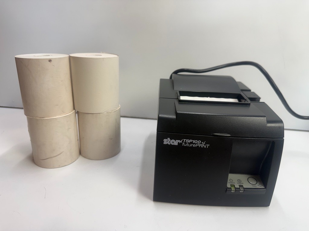 Star Micronics  tsp100 future print POS Thermal Receipt Printer and 4 Rolls Pape