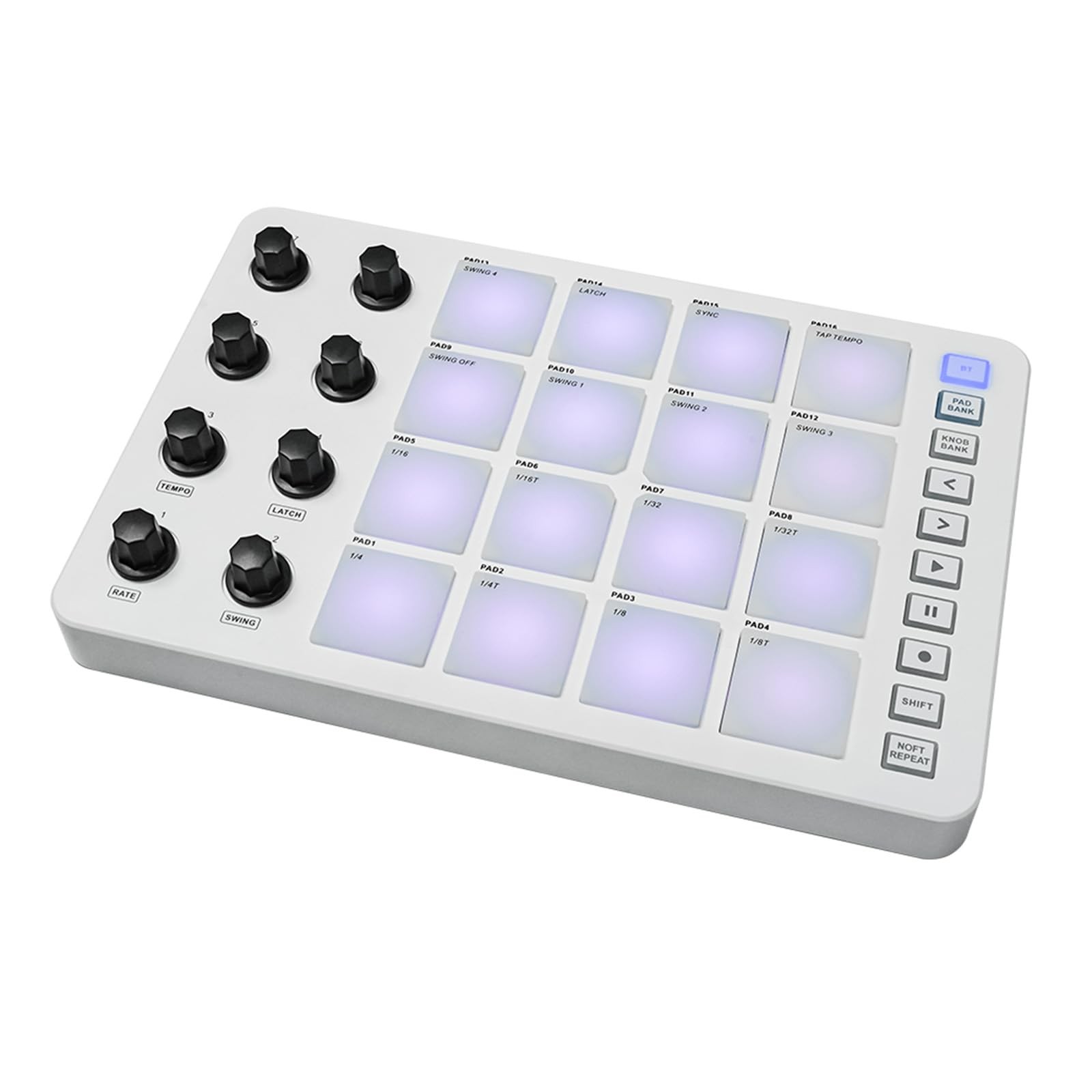 MIDI Controller Strike Pad Midi Drum Pad RGB Backlight MIDI Keyboard BT Connecti